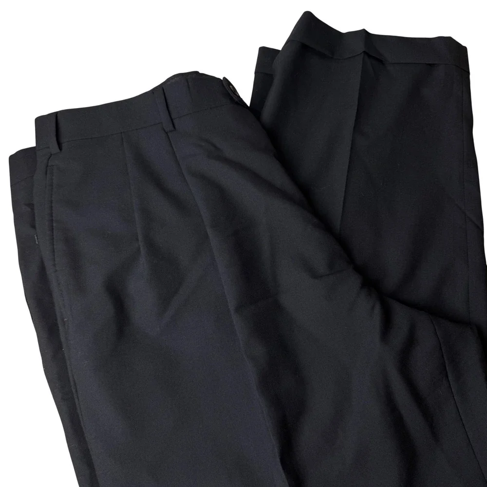Jos. A. Bank Mens Double Pleated‎ Dress Pants Mens 38x28.5 Cuffed Hem Officewear